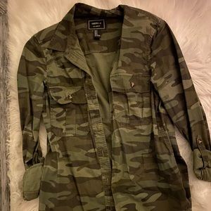 Camo Button Up